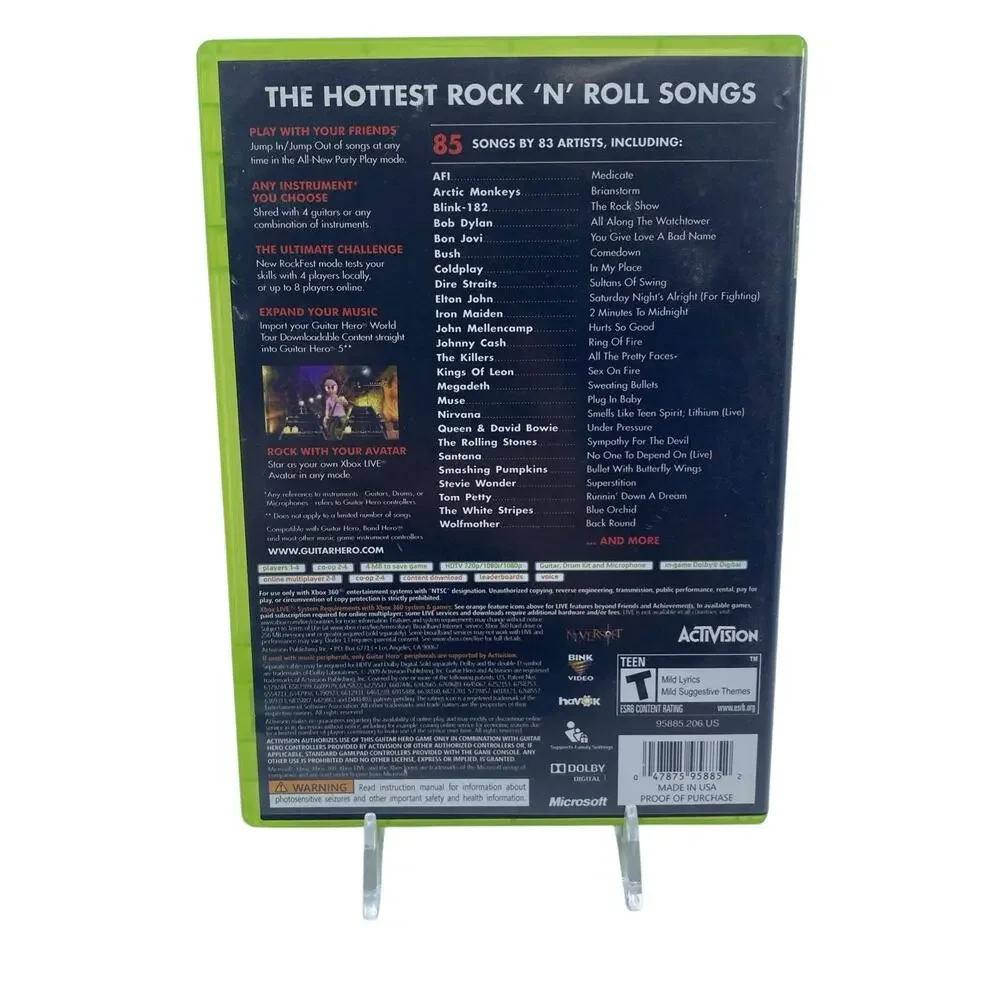 Guitar Hero 5 (Xbox 360, 2009) Complete CIB Tested & Working